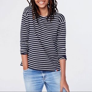 Kule navy and cream Boyfriend tee.